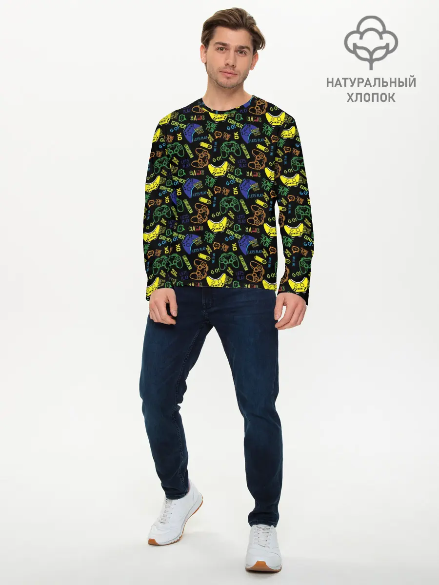 Мужской лонгслив базовый / Игроман (P007_P004ooo2950927, P004ooo2950927)