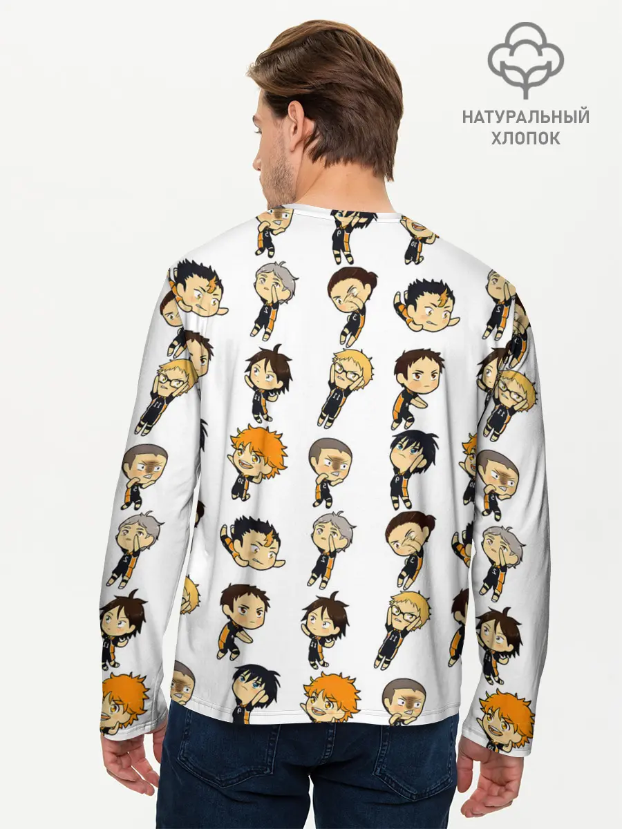 Мужской лонгслив базовый / Команда школы Карасуно | Haikyuu!! (P007_P004ooo2952017, P004ooo2952017)