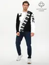 Мужской лонгслив базовый / Черно Белое пианино (P007_P004ooo2951581, P004ooo2951581)