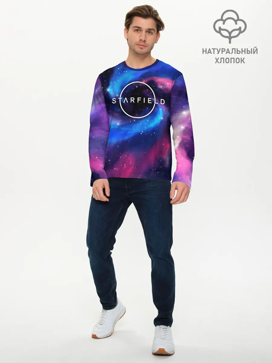 Мужской лонгслив базовый / Starfield / Старфилд (P007_P004ooo2953777, P004ooo2953777)