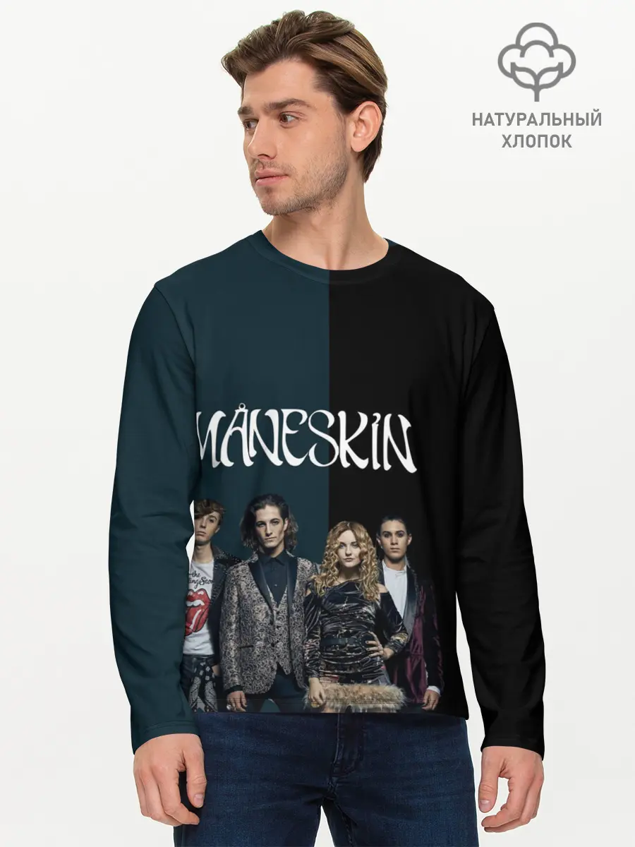Мужской лонгслив базовый / Maneskin. New heroes (P007_P004ooo2953815, P004ooo2953815)