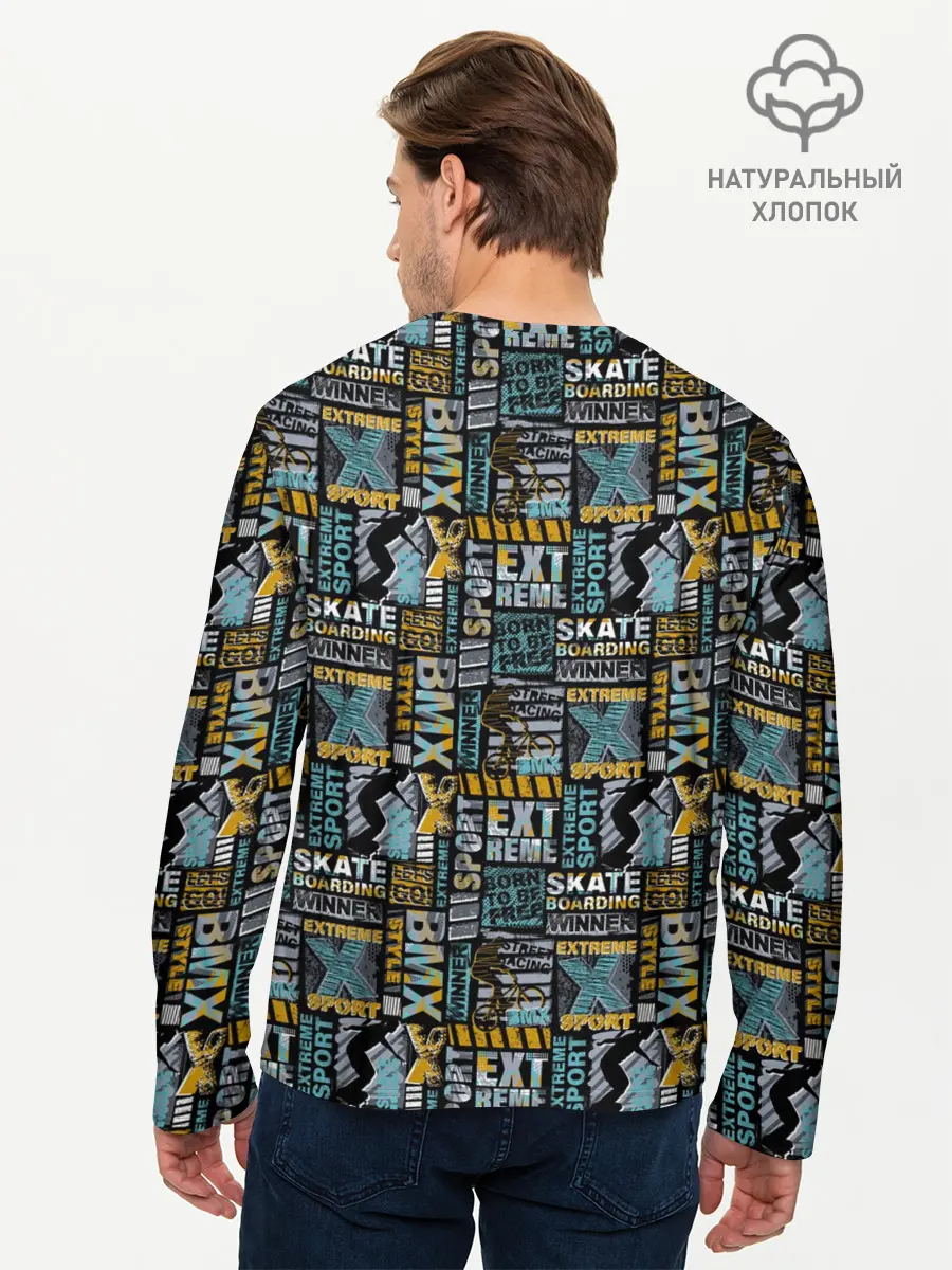 Мужской лонгслив базовый / BMX (P007_P004ooo2954739, P004ooo2954739)