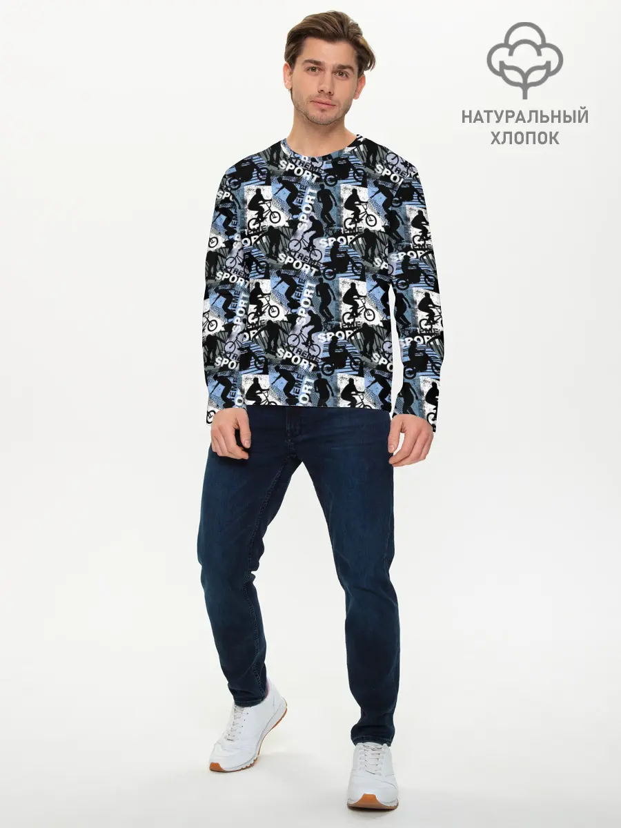 Мужской лонгслив базовый / SPORT (P007_P004ooo2954743, P004ooo2954743)