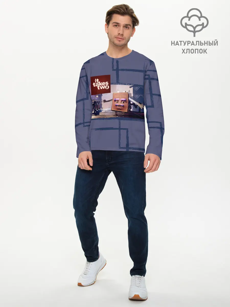 Мужской лонгслив базовый / Книга любви (P007_P004ooo2954957, P004ooo2954957)