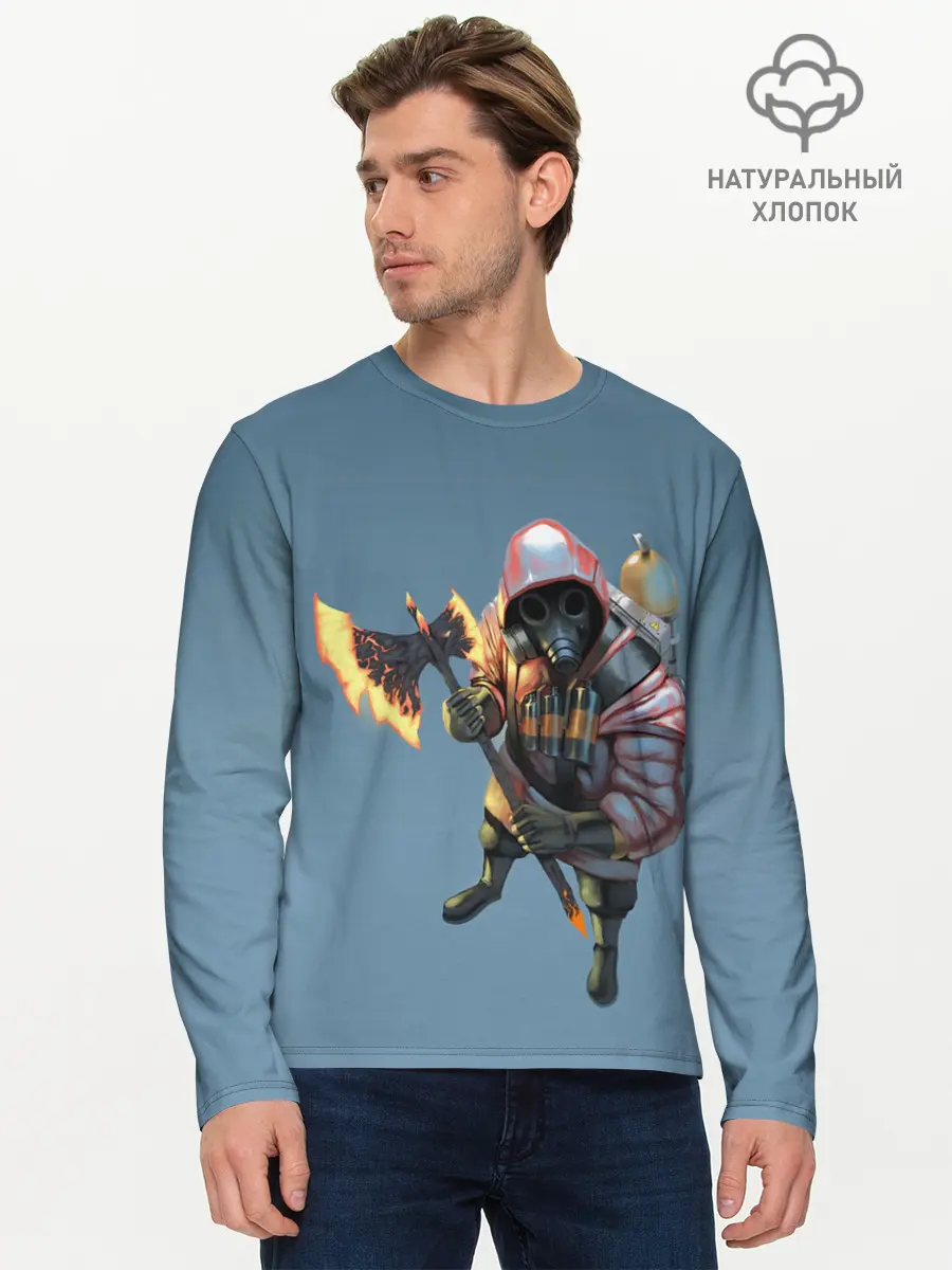 Мужской лонгслив базовый / Pyro (P007_P004ooo2954253, P004ooo2954253)