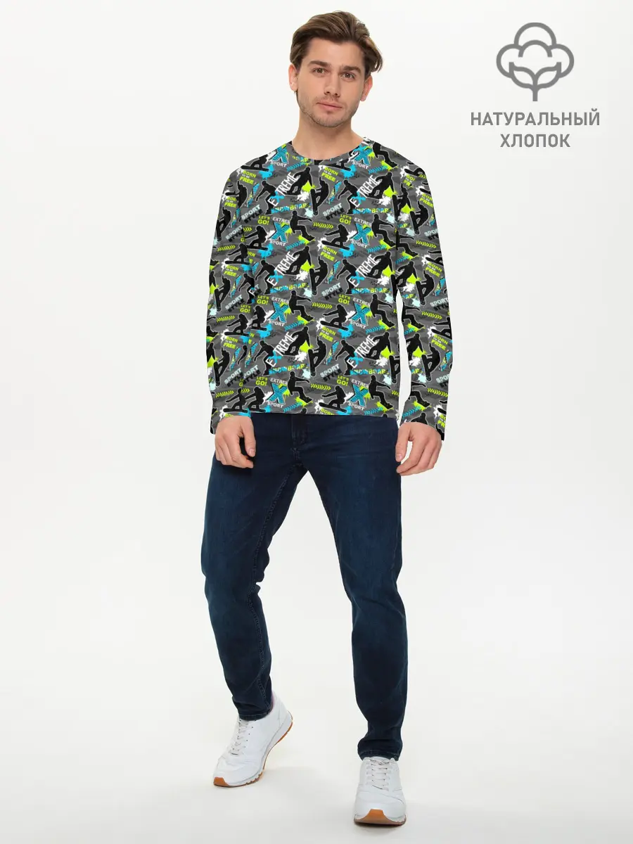 Мужской лонгслив базовый / Сноуборд (P007_P004ooo2955819, P004ooo2955819)