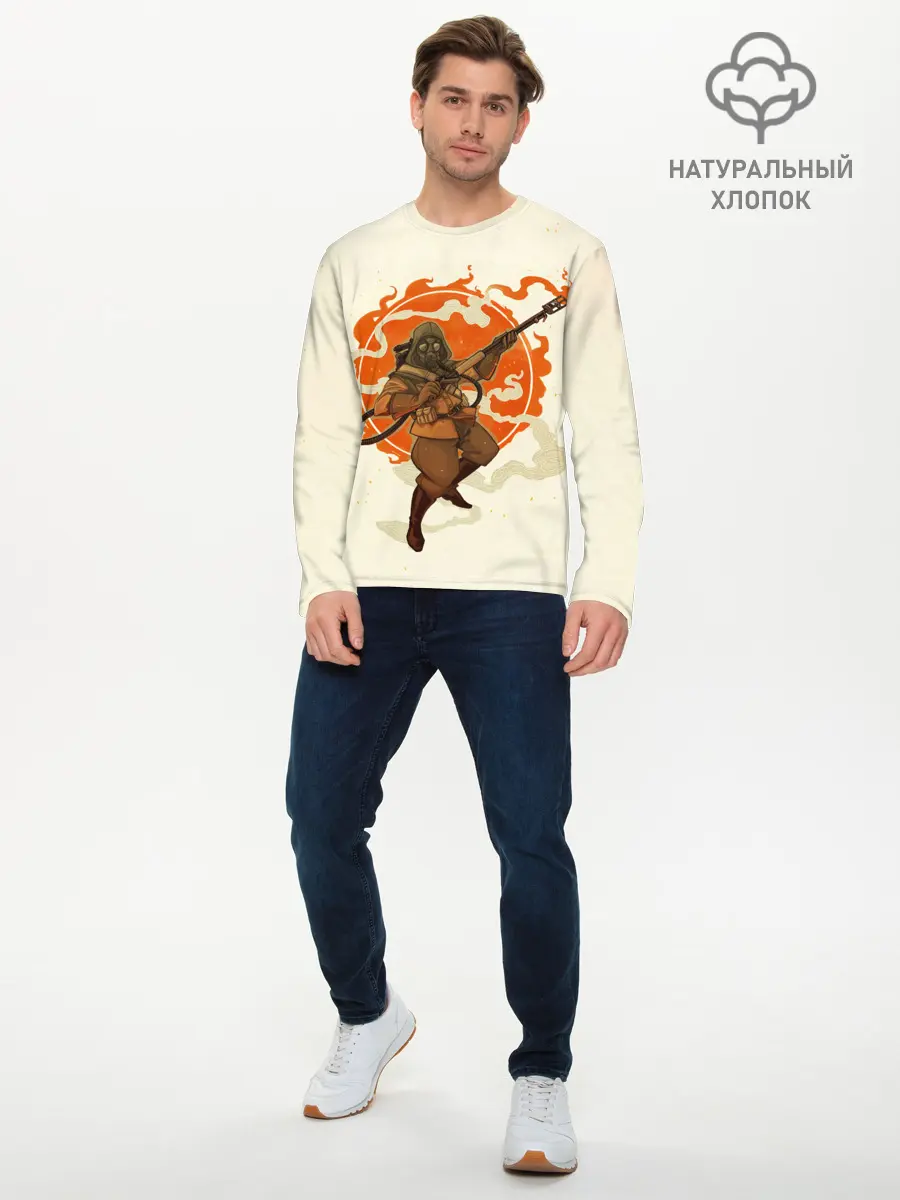 Мужской лонгслив базовый / Pyro style (P007_P004ooo2955221, P004ooo2955221)