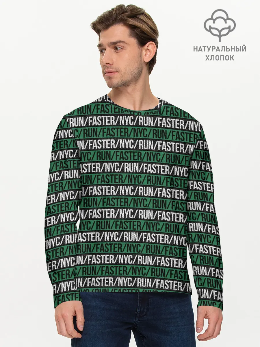 Мужской лонгслив базовый / RUN/FASTER (P007_P004ooo2956355, P004ooo2956355)
