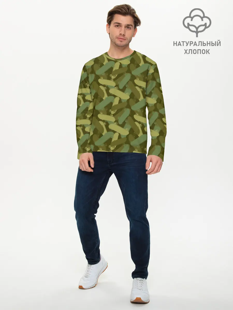 Мужской лонгслив базовый / Скейтборды (P007_P004ooo2957053, P004ooo2957053)