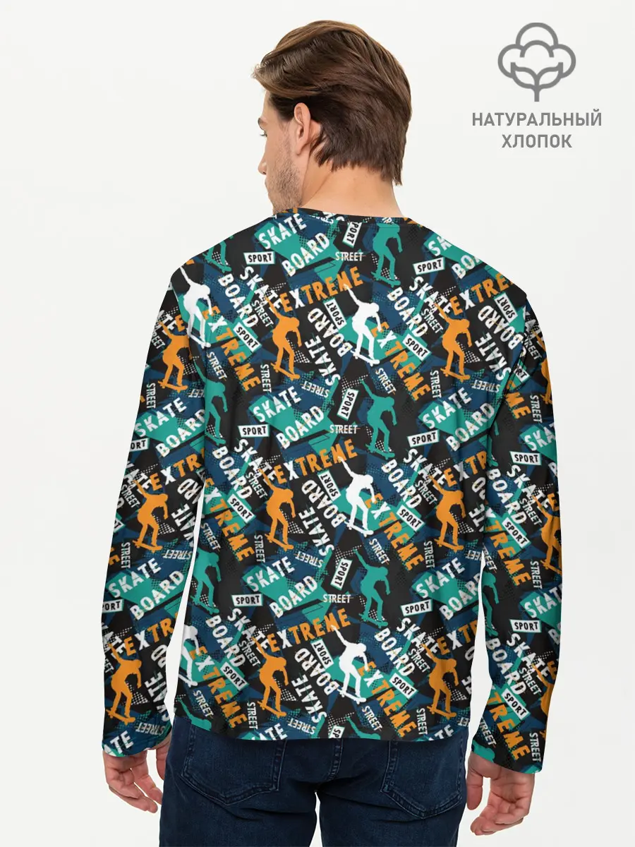 Мужской лонгслив базовый / SKATEBOARD (P007_P004ooo2957055, P004ooo2957055)