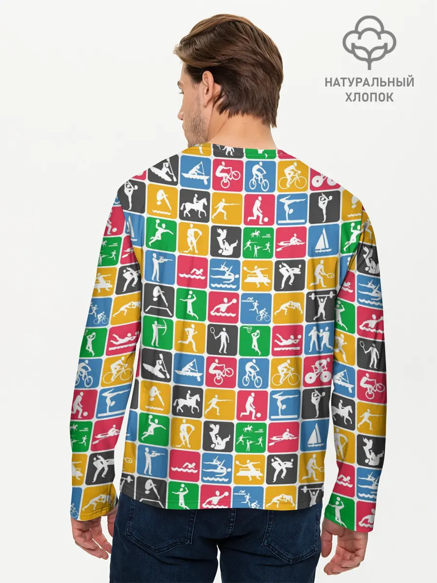 Мужской лонгслив базовый / СПОРТ (P007_P004ooo2956731, P004ooo2956731)