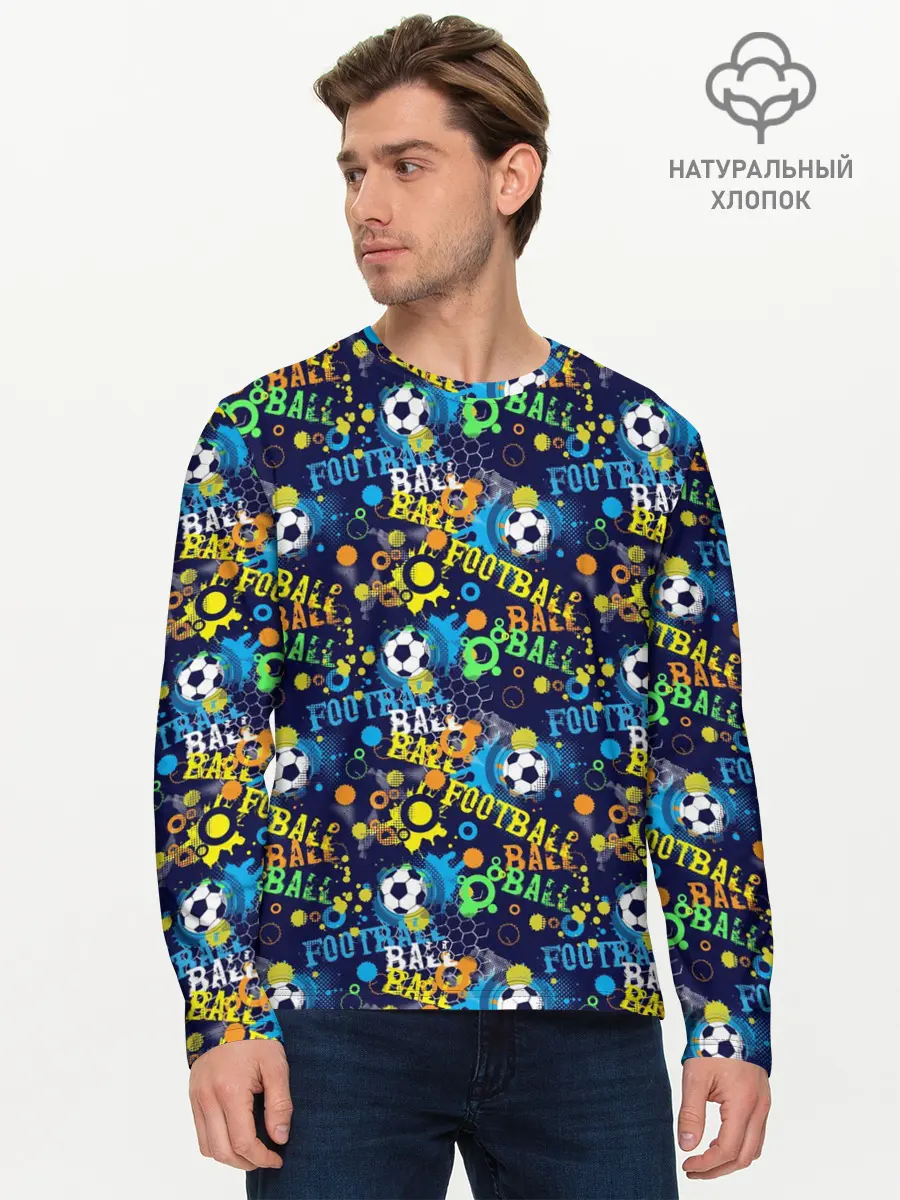 Мужской лонгслив базовый / FOOTBALL (P007_P004ooo2957095, P004ooo2957095)