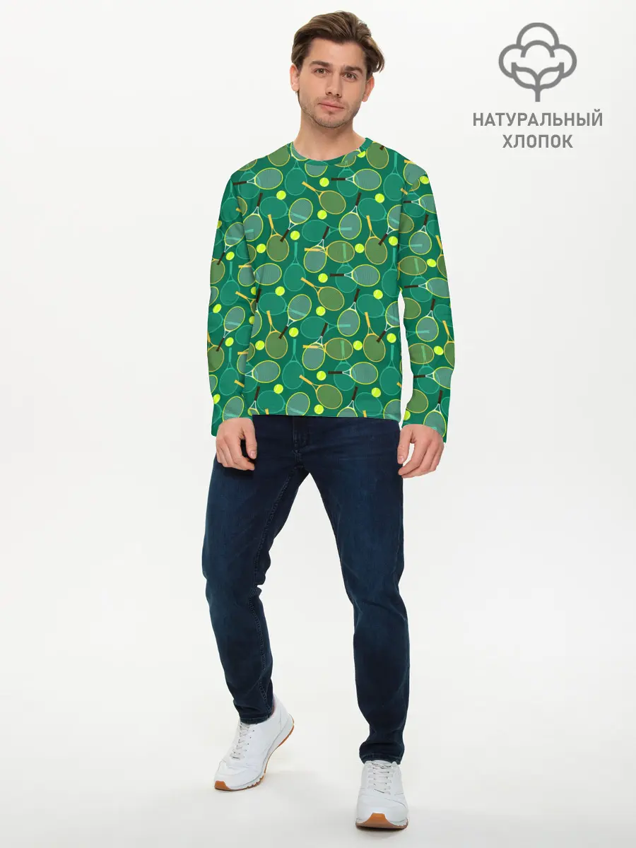 Мужской лонгслив базовый / Большой Теннис (P007_P004ooo2958403, P004ooo2958403)