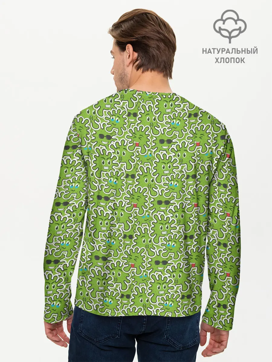 Мужской лонгслив базовый / КоронаВирус (P007_P004ooo2958915, P004ooo2958915)