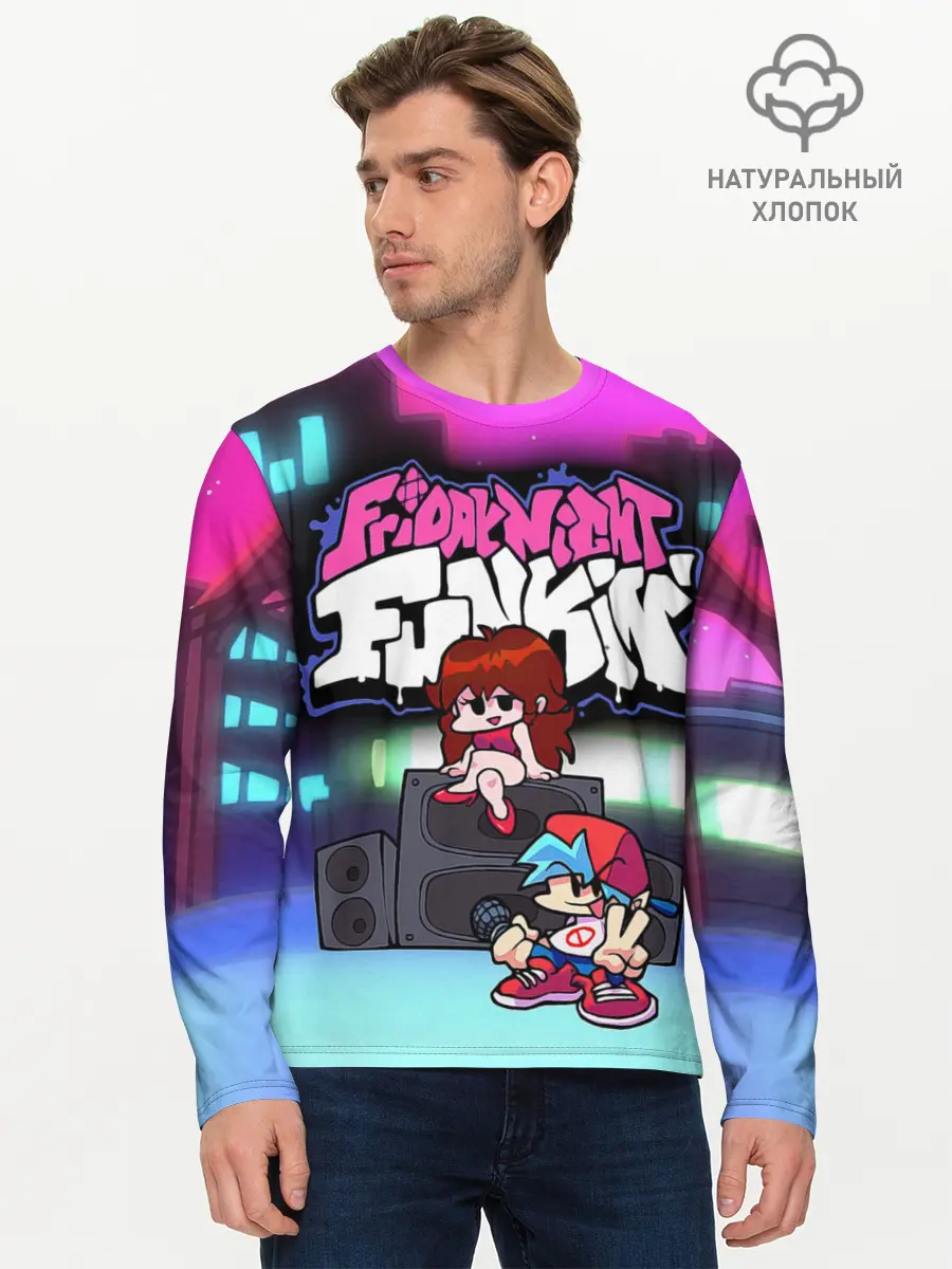 Мужской лонгслив базовый / Friday Night Funkin (P007_P004ooo2959001, P004ooo2959001)