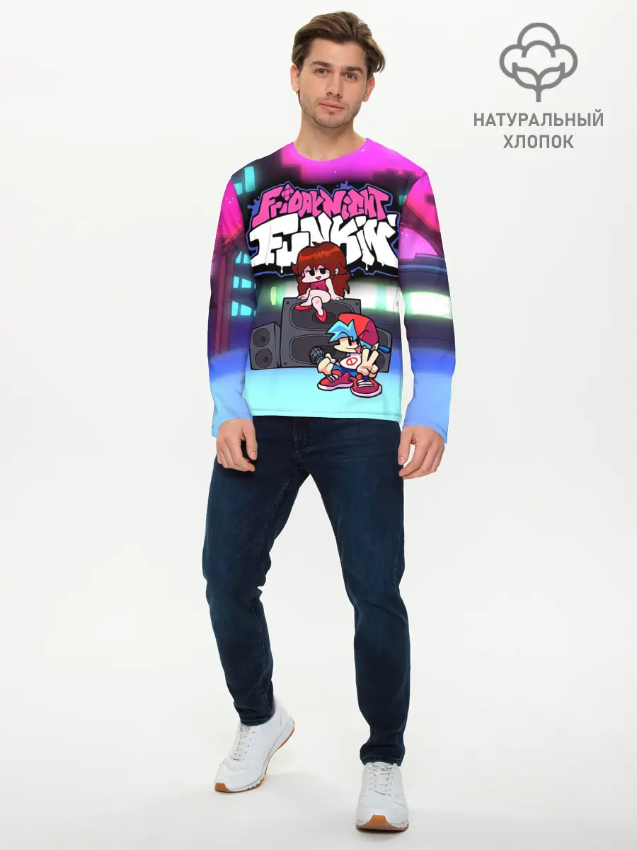 Мужской лонгслив базовый / Friday Night Funkin (P007_P004ooo2959001, P004ooo2959001)