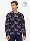 Мужской лонгслив базовый / Лебеди из бисера (P007_P004ooo2961191, P004ooo2961191)