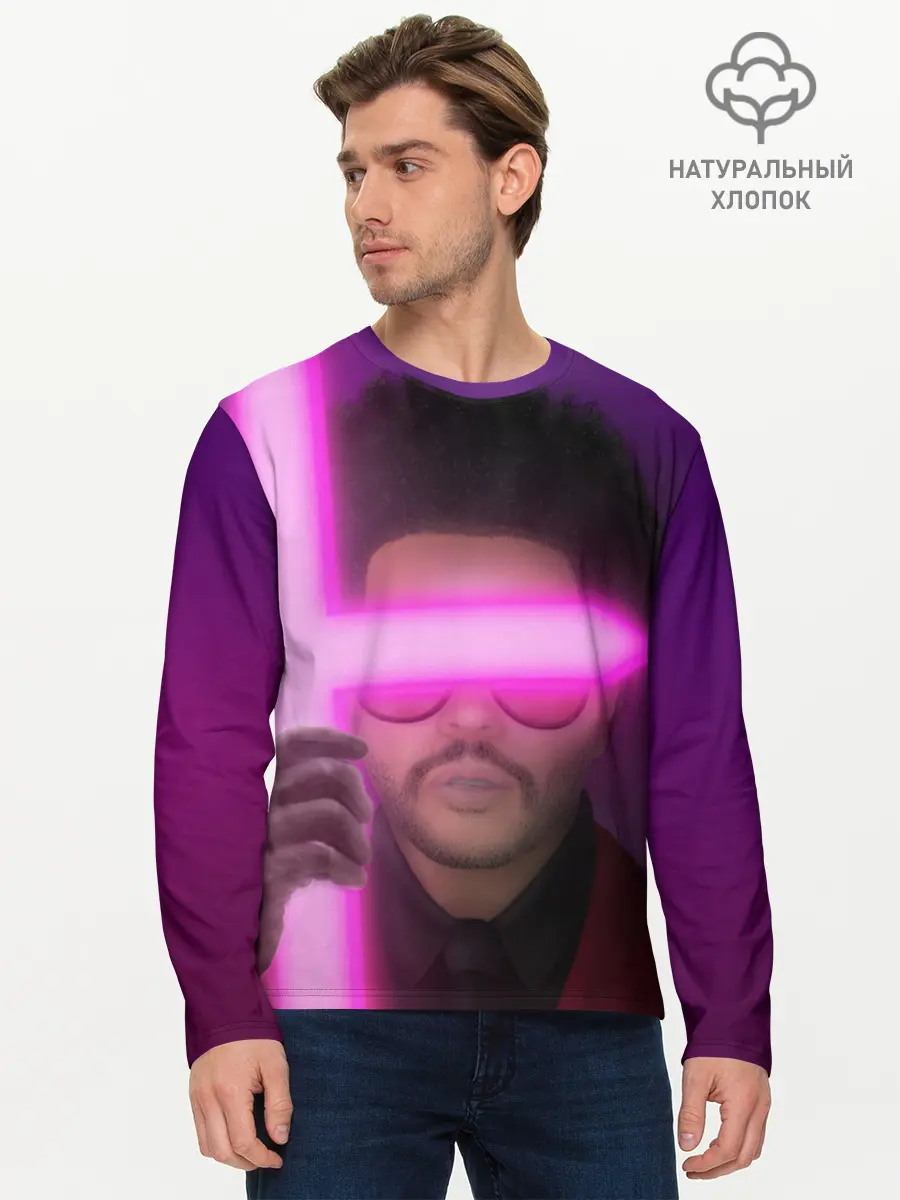 Мужской лонгслив базовый / The Weeknd - Blinding Lights (P007_P004ooo2960675, P004ooo2960675)