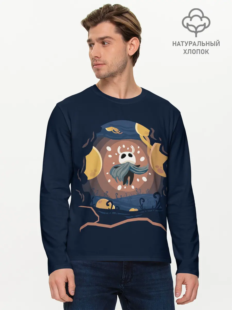 Мужской лонгслив базовый / Воодушевленный рыцарь (P007_P004ooo2961559, P004ooo2961559)