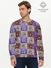 Мужской лонгслив базовый / Медведи на ковре (P007_P004ooo2964359, P004ooo2964359)