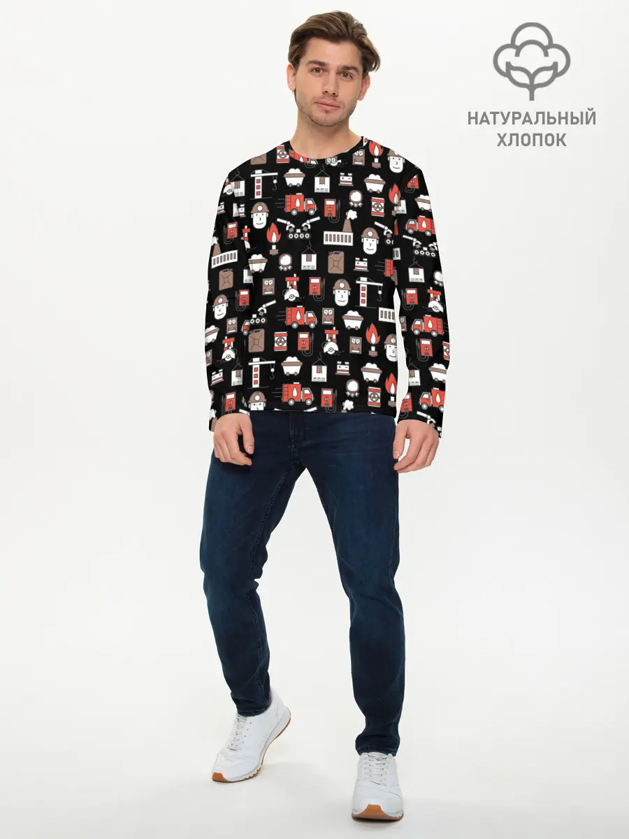 Мужской лонгслив базовый / Металлург (P007_P004ooo2965053, P004ooo2965053)