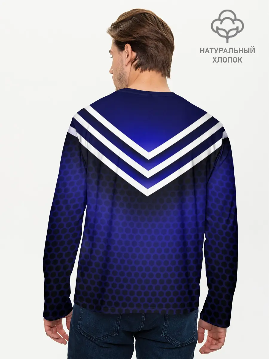 Мужской лонгслив базовый / Sport blue style (P007_P004ooo2965625, P004ooo2965625)