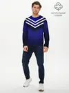 Мужской лонгслив базовый / Sport blue style (P007_P004ooo2965625, P004ooo2965625)