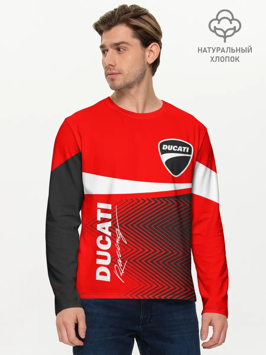 Мужской лонгслив базовый / DUCATI / ДУКАТИ / MOTOSPORT (P007_P004ooo2969553, P004ooo2969553)