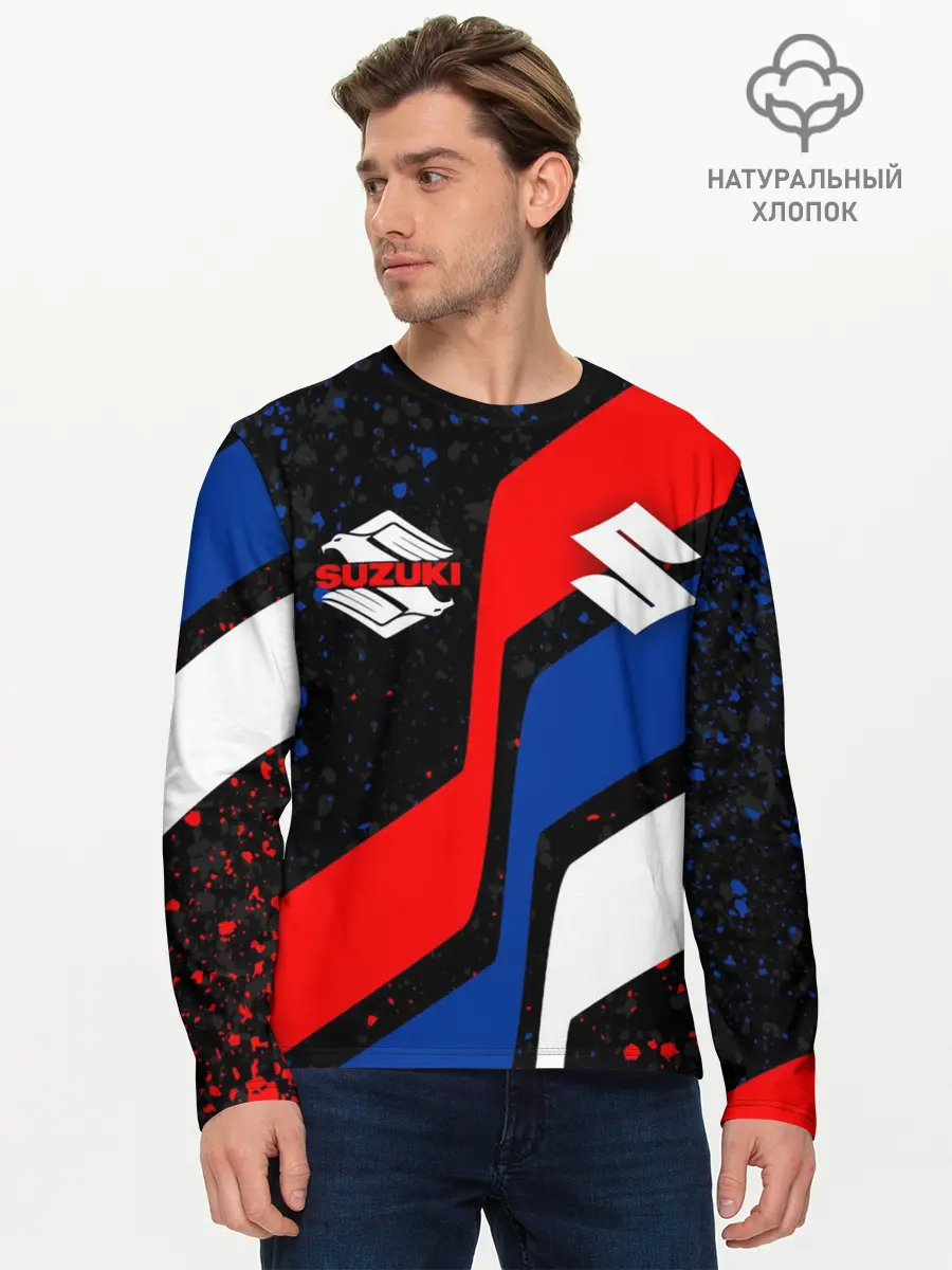 Мужской лонгслив базовый / SUZUKI / СУЗУКИ / RACING (P007_P004ooo2970185, P004ooo2970185)
