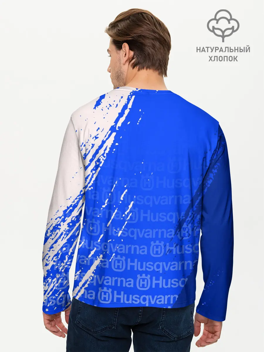 Мужской лонгслив базовый / HUSQVARNA / ХУСКВАРНА / BLUE (P007_P004ooo2971041, P004ooo2971041)