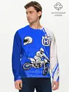 Мужской лонгслив базовый / HUSQVARNA / ХУСКВАРНА / BLUE (P007_P004ooo2971041, P004ooo2971041)