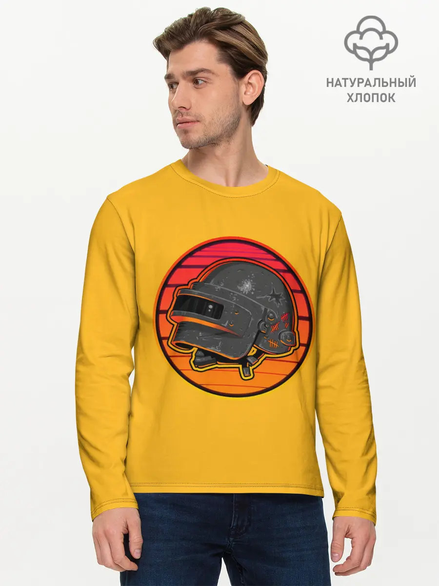 Мужской лонгслив базовый / Шлем Пабг (P007_P004ooo2972743, P004ooo2972743)