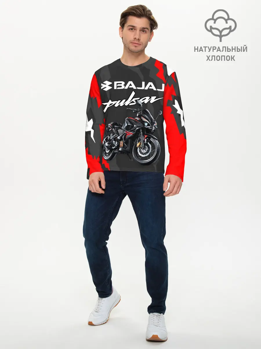 Мужской лонгслив базовый / BAJAJ PULSAR / БАДЖАДЖ ПУЛЬСАР (P007_P004ooo2973357, P004ooo2973357)