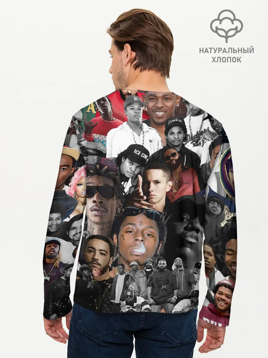 Мужской лонгслив базовый / Короли Рэпа | KING RAP (P007_P004ooo2973213, P004ooo2973213)