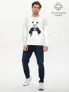 Мужской лонгслив базовый / Панда Любовь Сердце Брызги (P007_P004ooo2974089, P004ooo2974089)