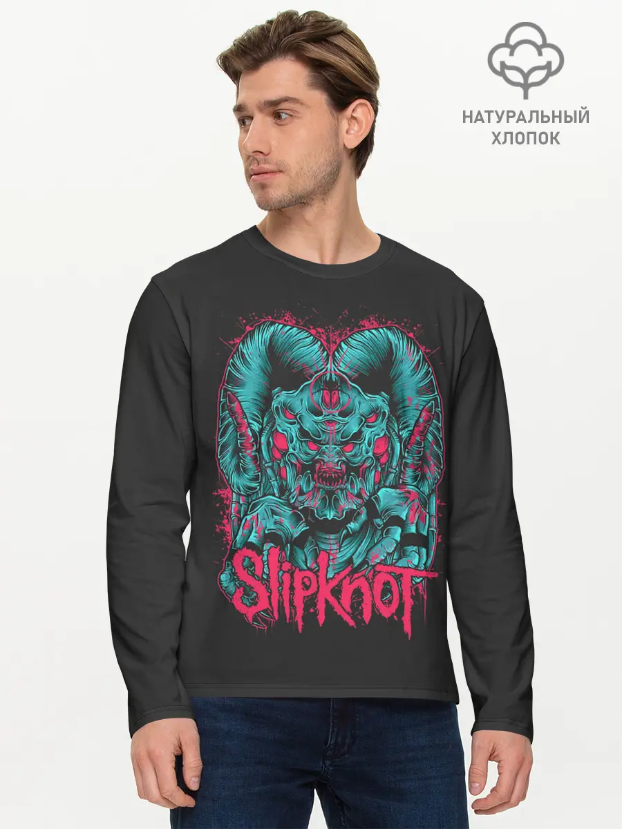 Мужской лонгслив базовый / Slipknot Monster (P007_P004ooo2974361, P004ooo2974361)