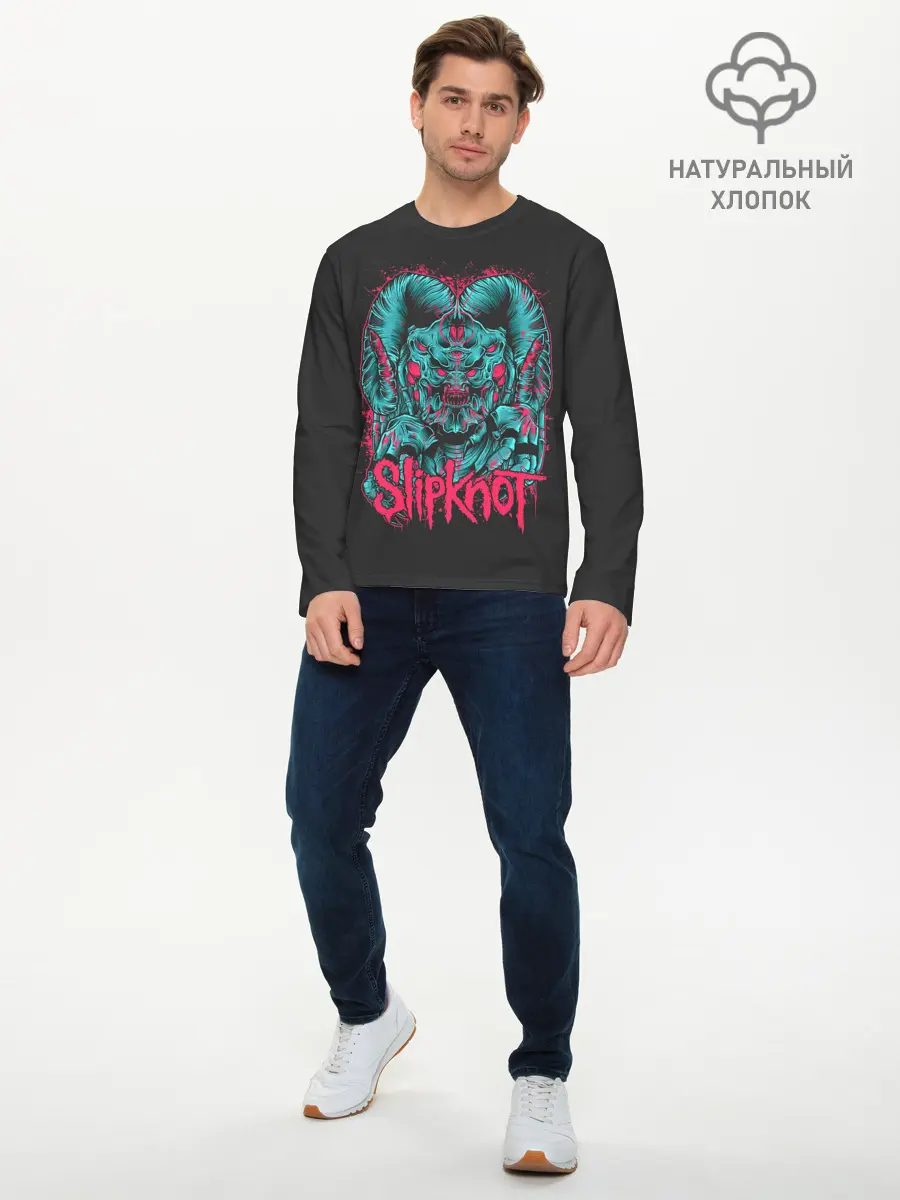 Мужской лонгслив базовый / Slipknot Monster (P007_P004ooo2974361, P004ooo2974361)