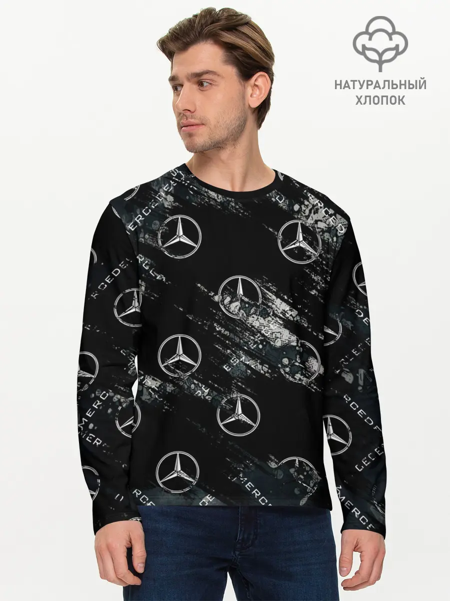 Мужской лонгслив базовый / MERCEDES (P007_P004ooo2975045, P004ooo2975045)