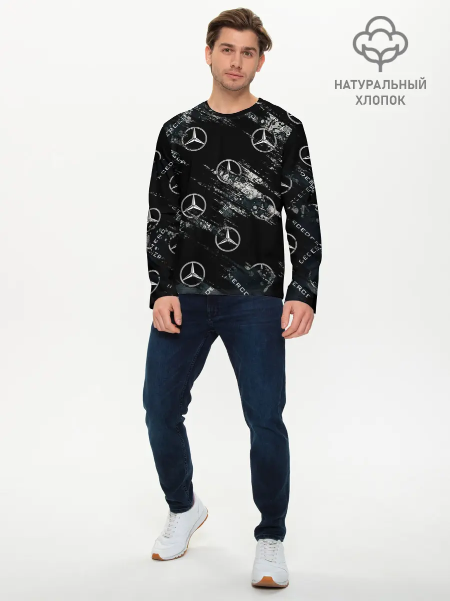 Мужской лонгслив базовый / MERCEDES (P007_P004ooo2975045, P004ooo2975045)