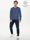 Мужской лонгслив базовый / Якоря (P007_P004ooo2976147, P004ooo2976147)