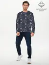 Мужской лонгслив базовый / Модное лоскутное шитье (P007_P004ooo2975571, P004ooo2975571)