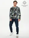 Мужской лонгслив базовый / Узор для рыбака (P007_P004ooo2975663, P004ooo2975663)