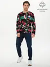 Мужской лонгслив базовый / Гранжевый абстрактный узор (P007_P004ooo2977039, P004ooo2977039)