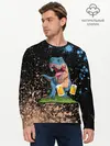 Мужской лонгслив базовый / Пивозавр - Краска (P007_P004ooo2977129, P004ooo2977129)