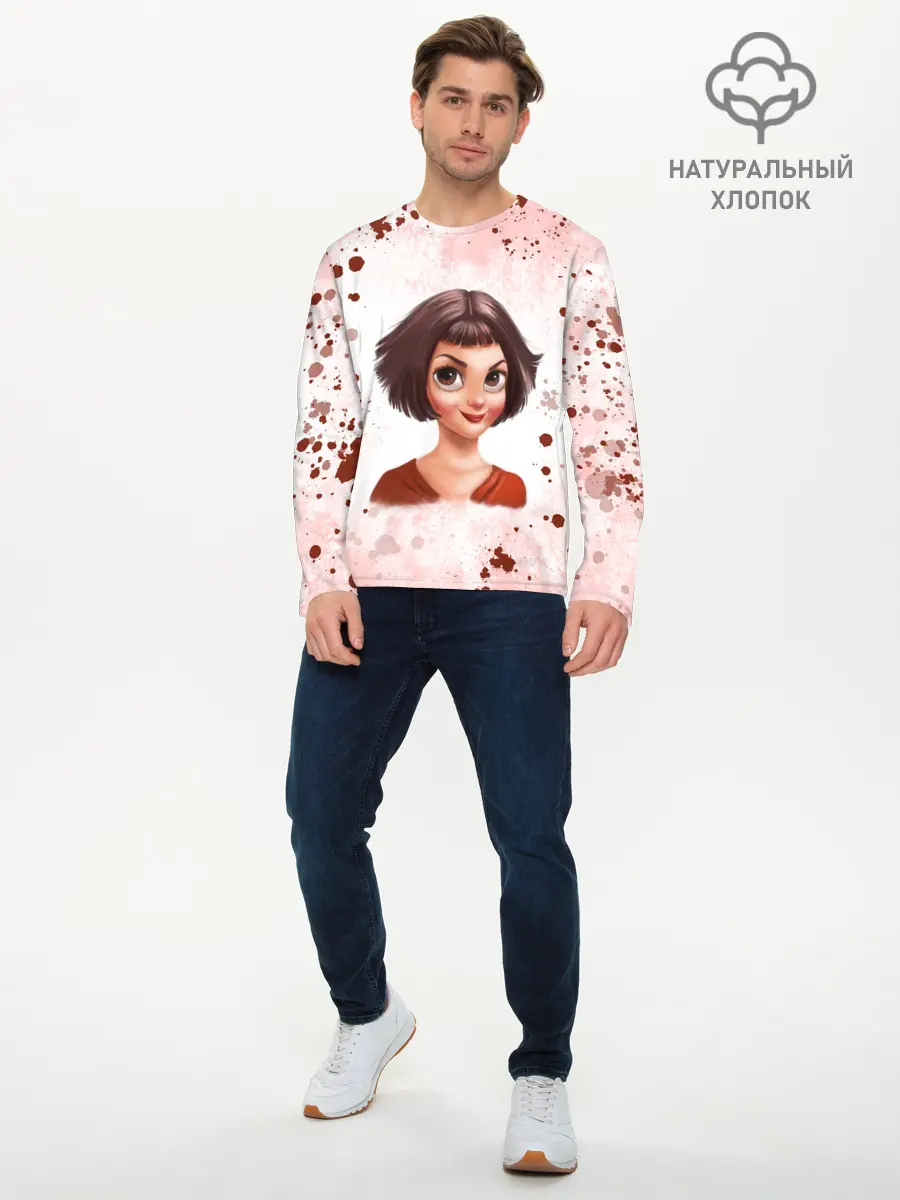 Мужской лонгслив базовый / Амели | Amelie (P007_P004ooo2978615, P004ooo2978615)