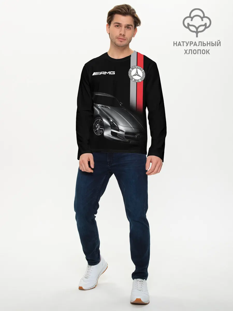 Мужской лонгслив базовый / MERCEDES BENZ AMG (P007_P004ooo2979487, P004ooo2979487)