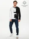 Мужской лонгслив базовый / Коты инь янь (P007_P004ooo2978903, P004ooo2978903)