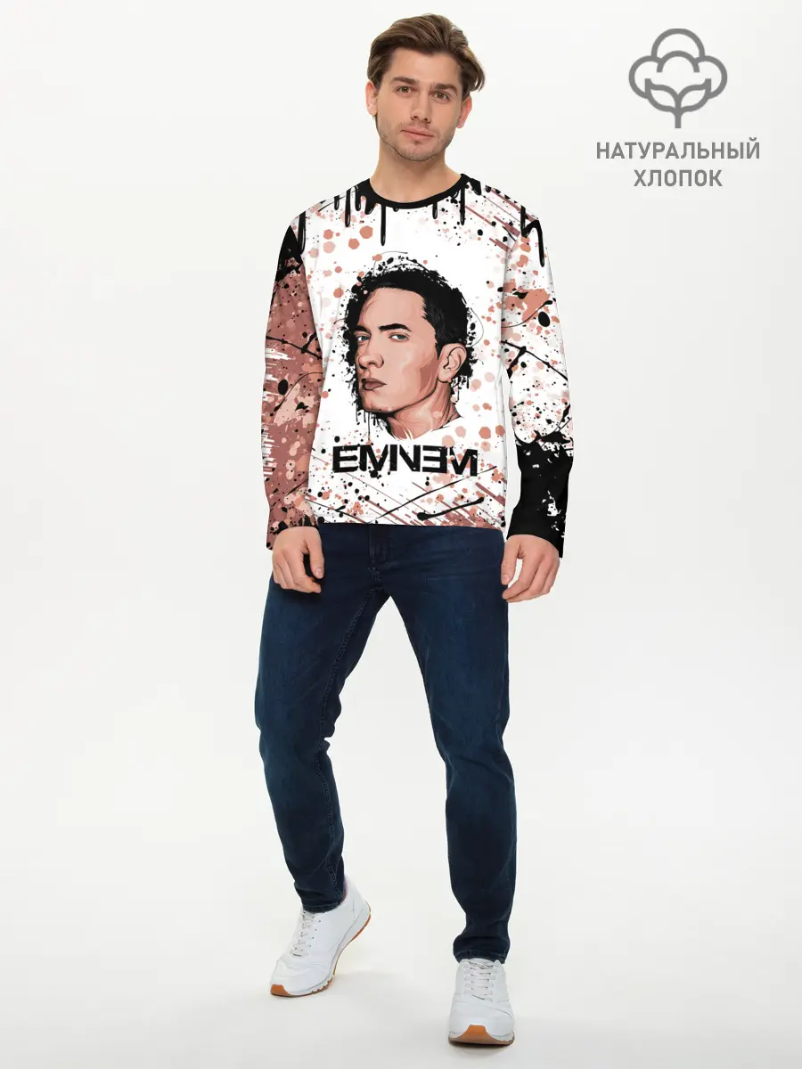 Мужской лонгслив базовый / EMINEM | ЭМИНЕМ (P007_P004ooo2979019, P004ooo2979019)