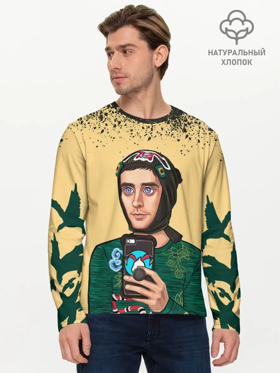 Мужской лонгслив базовый / Джаред Лето | Jared Leto (P007_P004ooo2980041, P004ooo2980041)