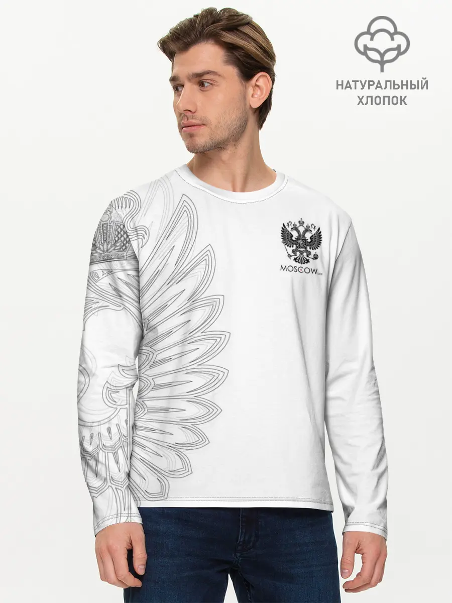 Мужской лонгслив базовый / Russia | MSKSide Colorless (P007_P004ooo2980085, P004ooo2980085)